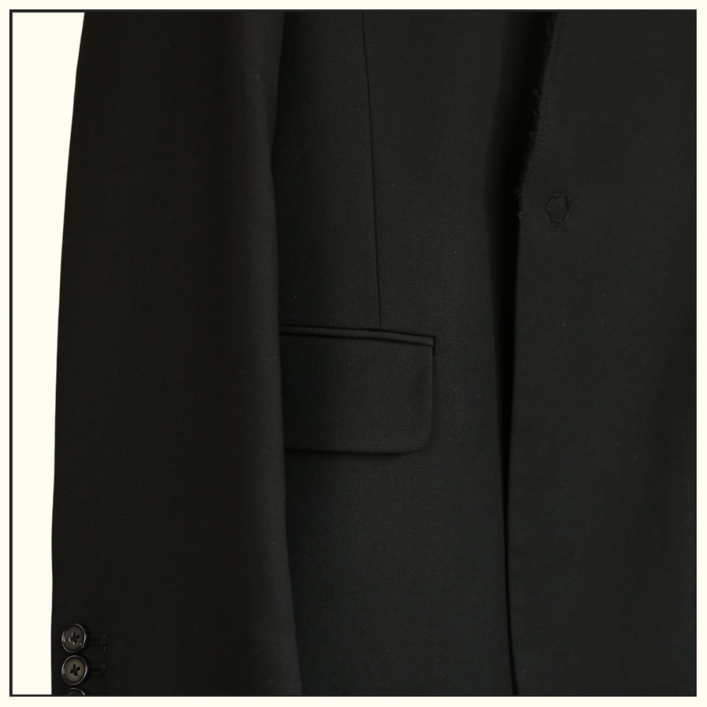 VIRGIN WOOL COLLARLESS BLAZER