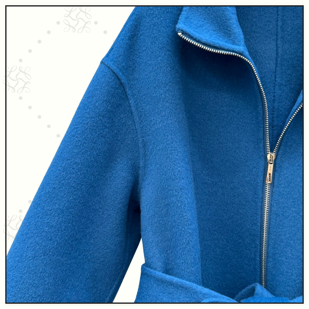 CASHMERE ZIP FRONT COAT