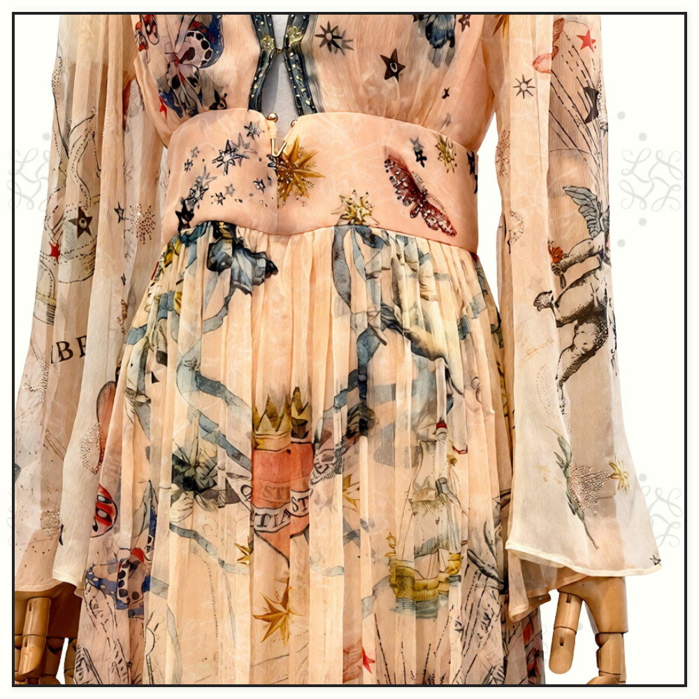 HARDWARE DETAIL LONG SLEEVE DRESS