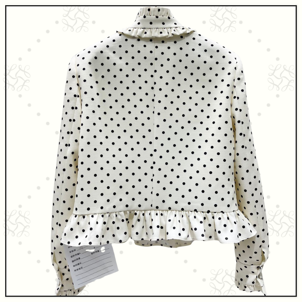 POLKA DOT PRINT JACKET & SHORT