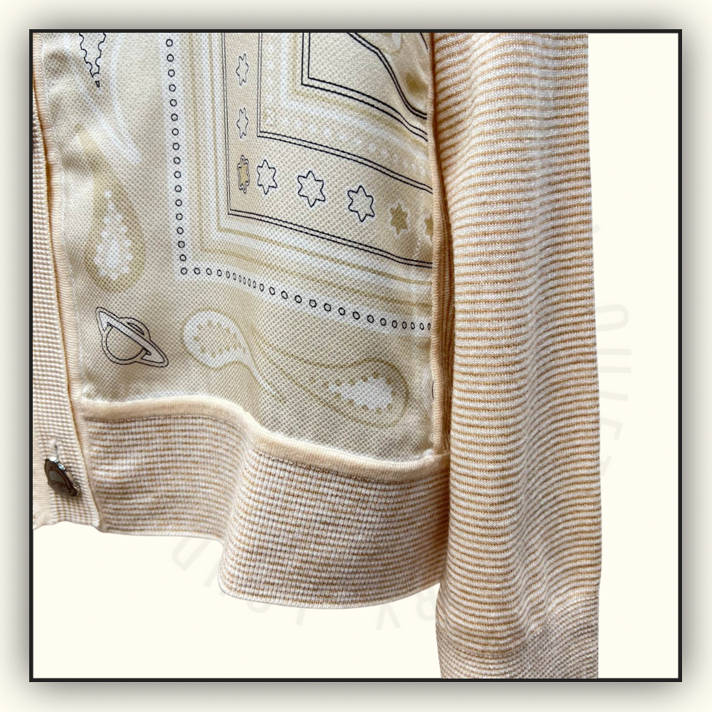 SILK KNIT SLEEVE CARDIGAN