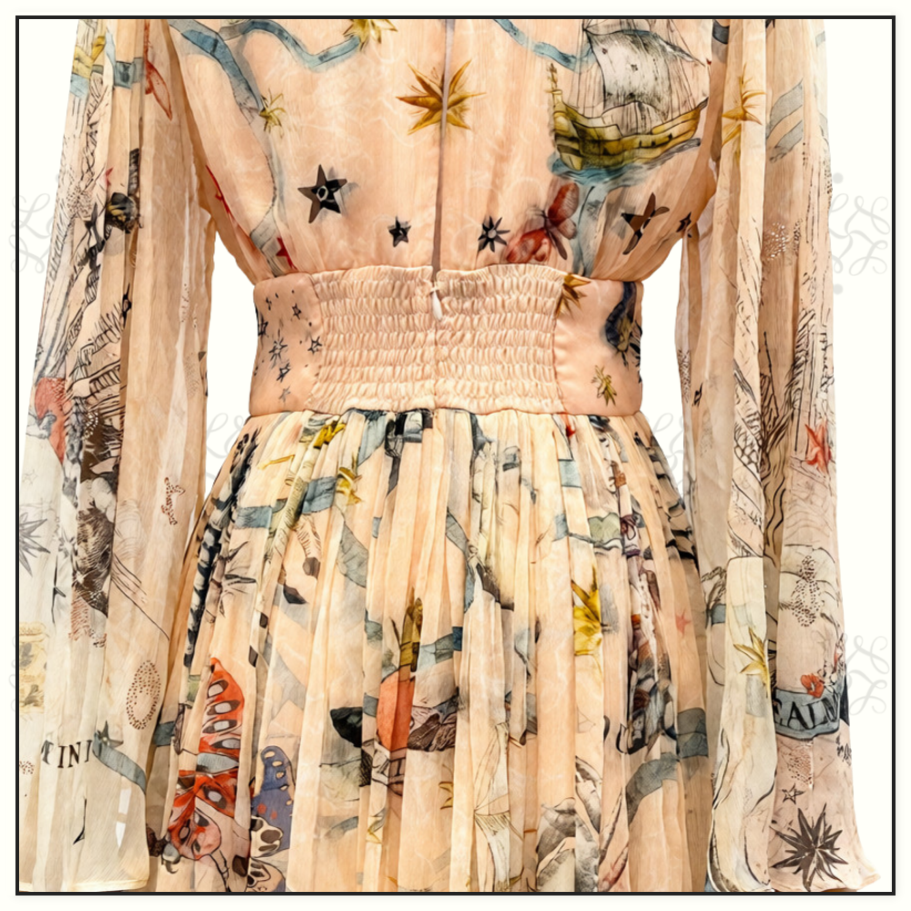 HARDWARE DETAIL LONG SLEEVE DRESS