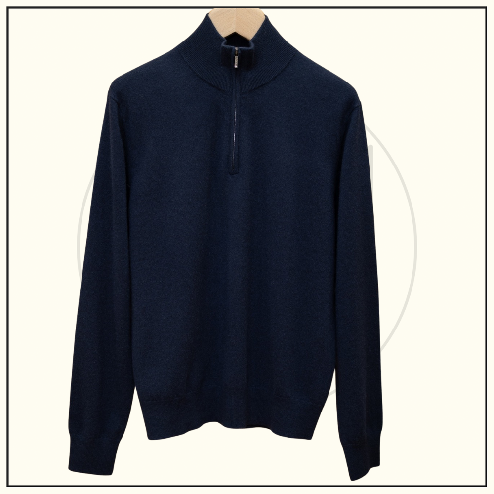 CASHMERE HALF ZIP SWEATER