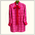 TIE NECK SILK MINI DRESS