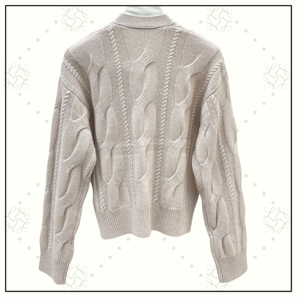 CASHMERE CABLE KNIT CARDIGAN