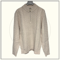 WOOL KNIT HALF ZIP SWEATER