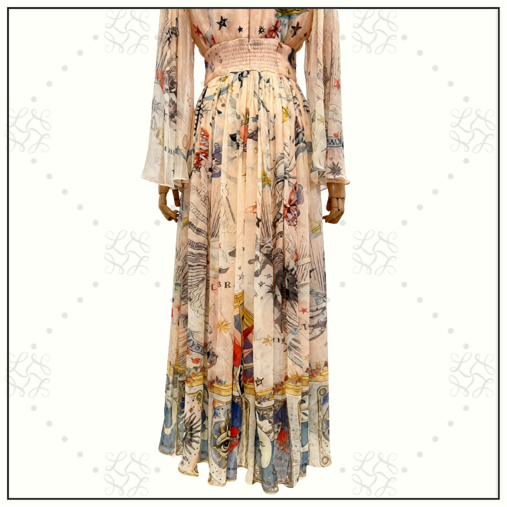 HARDWARE DETAIL LONG SLEEVE DRESS