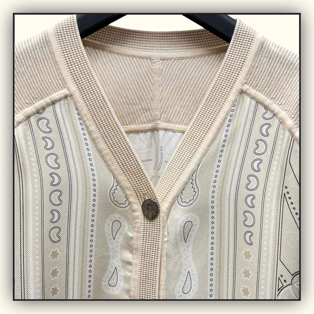 SILK KNIT SLEEVE CARDIGAN