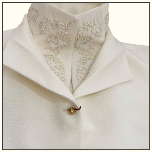 SEQUINED EMBELLISHMENTS HIGH COLLAR TOP