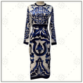 SILK MAJOLICA PENCIL DRESS