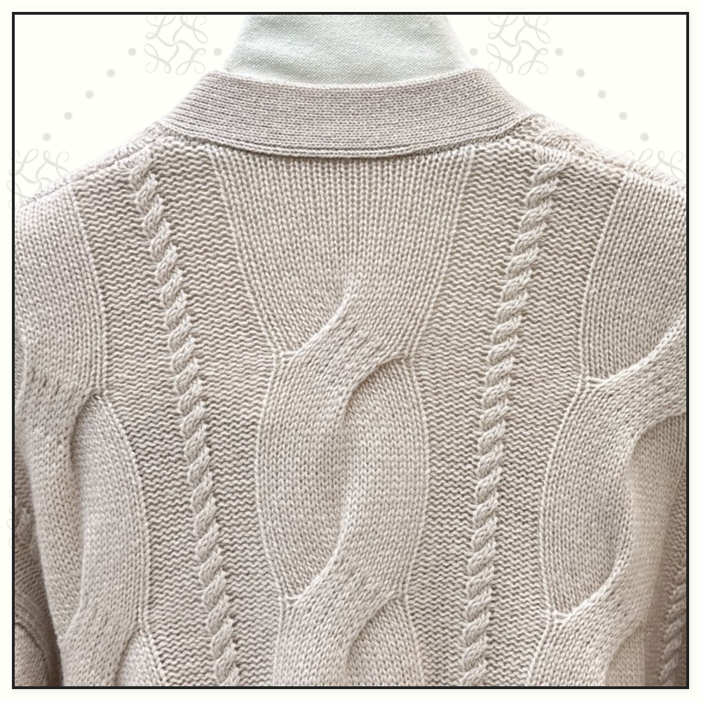 CASHMERE CABLE KNIT CARDIGAN