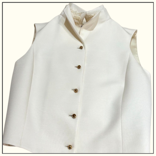 SEQUINED EMBELLISHMENTS HIGH COLLAR TOP
