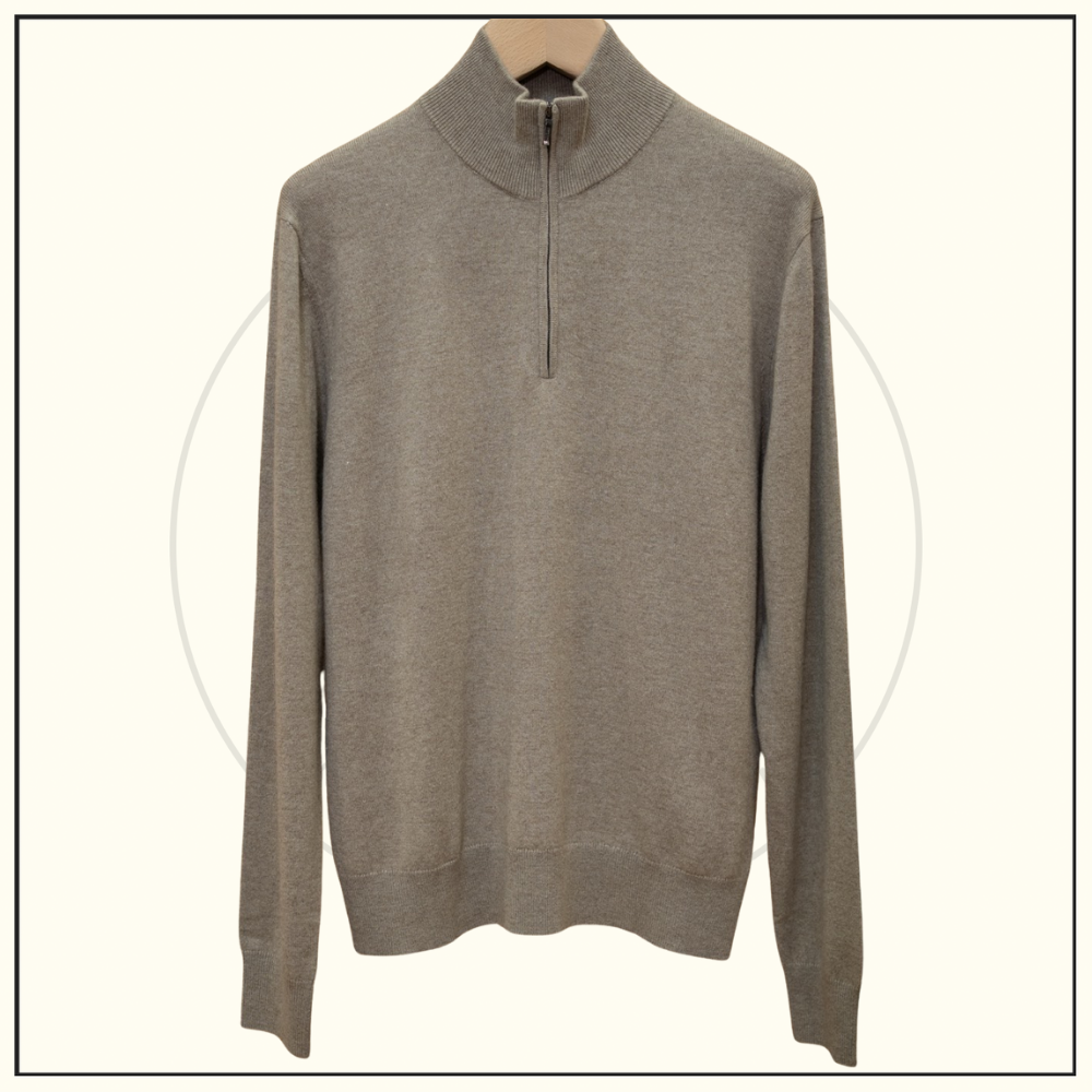 CASHMERE HALF ZIP SWEATER