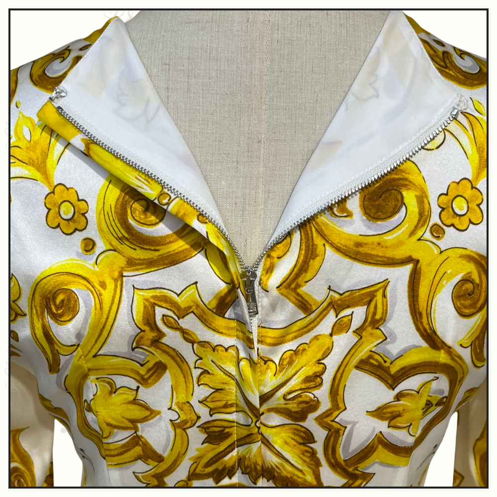 SILK MAJOLICA PENCIL DRESS