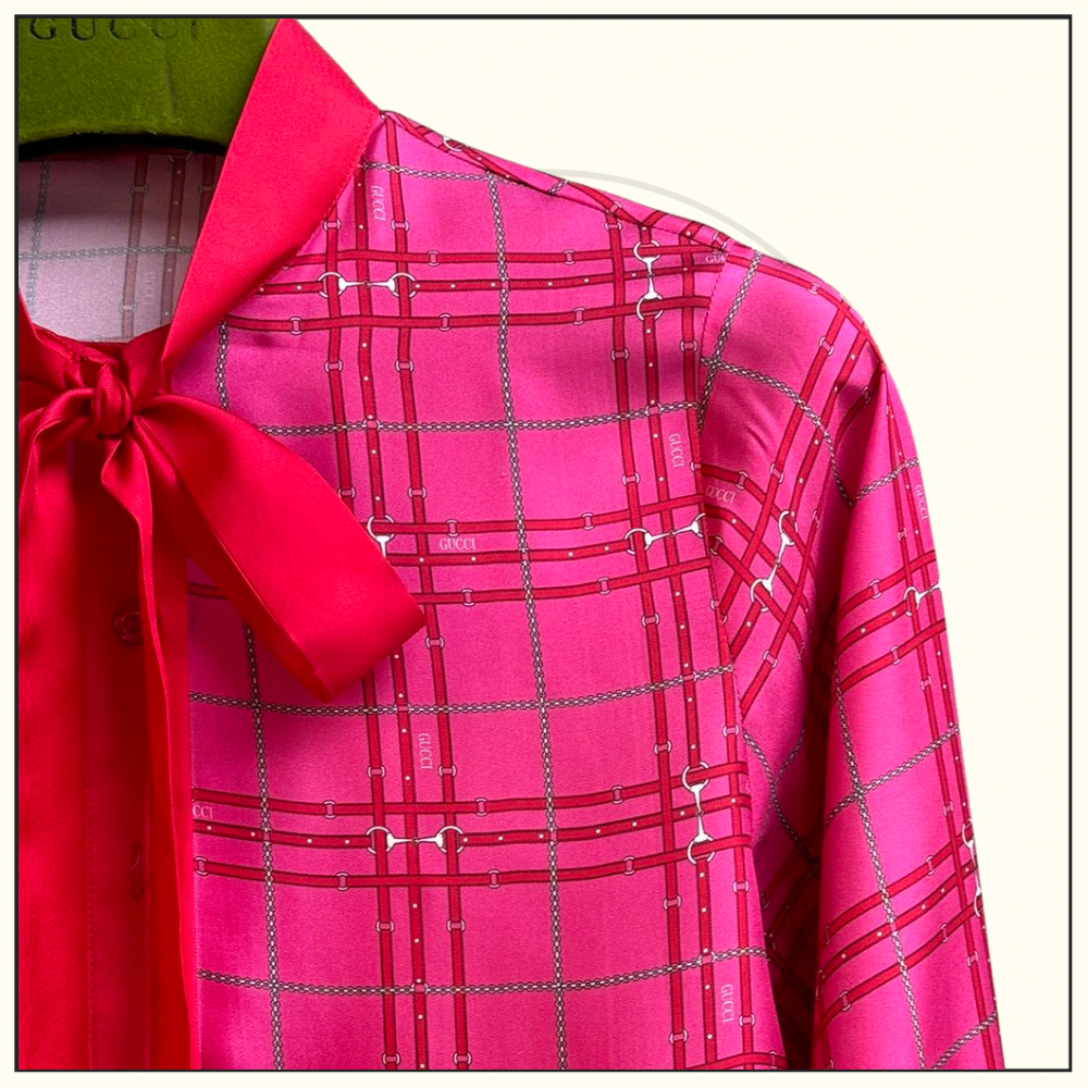TIE NECK SILK MINI DRESS