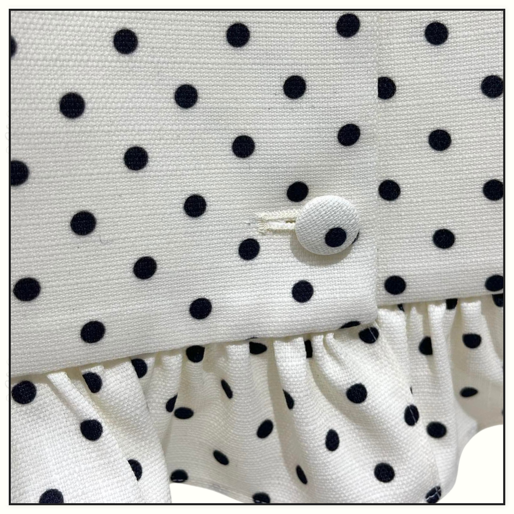 POLKA DOT PRINT JACKET & SHORT