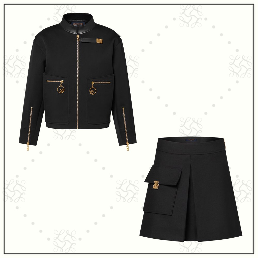 S LOCK ZIP JACKET & MINI SKIRT