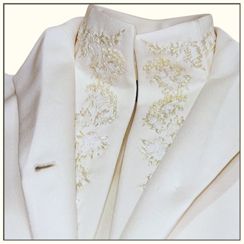 SEQUINED EMBELLISHMENTS HIGH COLLAR TOP