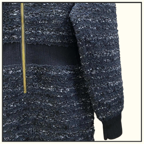 BUTTON EMBELLISHED TWEED MINI DRESS