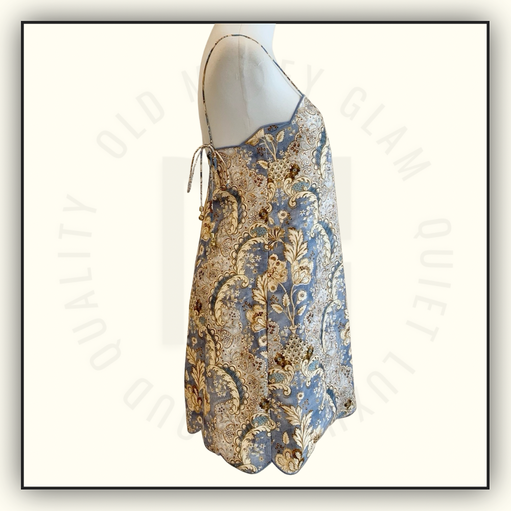 DAYLIGHT SCALLOPED LINEN MINI DRESS