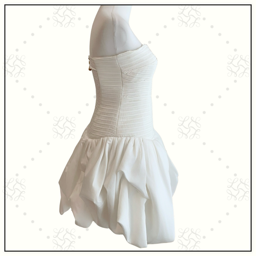 VIOLETTE BUBBLE HEM MINI DRESS