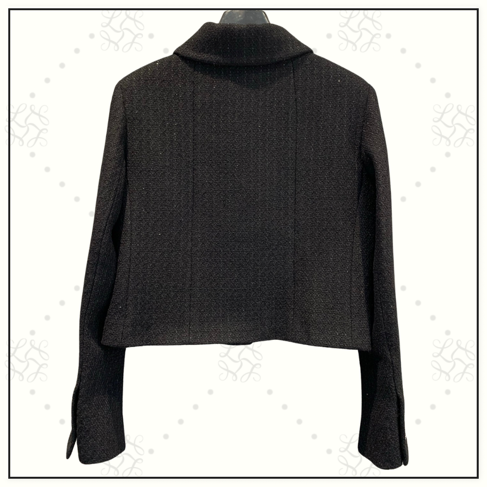 GLITTERED WOOL TWEED JACKET