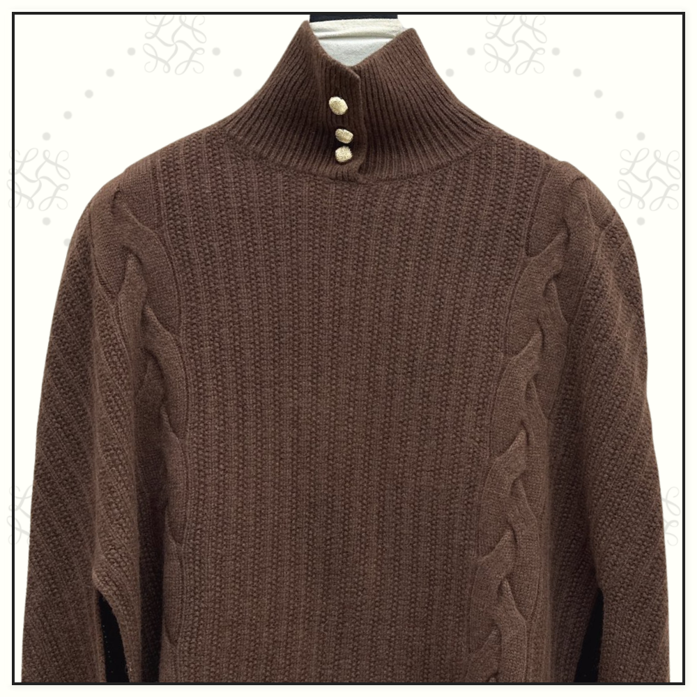 WOOL HIGH NECK PONCHO