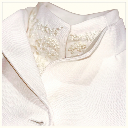 SEQUINED EMBELLISHMENTS HIGH COLLAR TOP