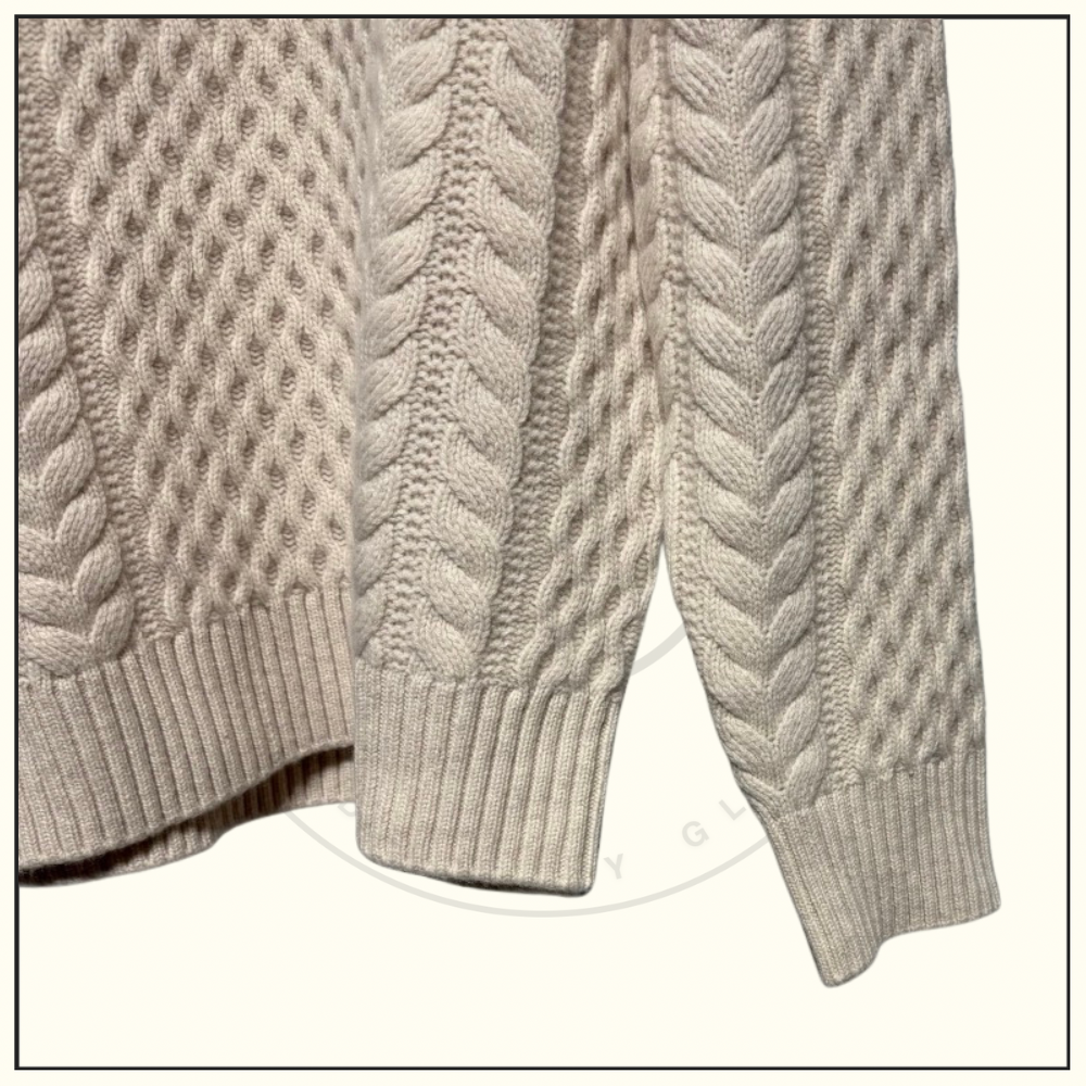 WOOL KNIT HALF ZIP SWEATER