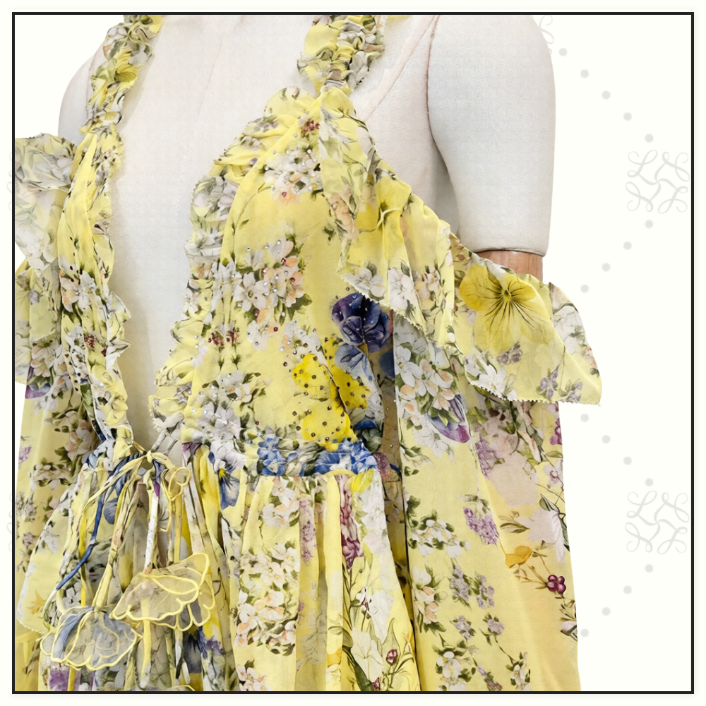 COLD SHOULDER RUFFLE TOP & CORSET SHORT