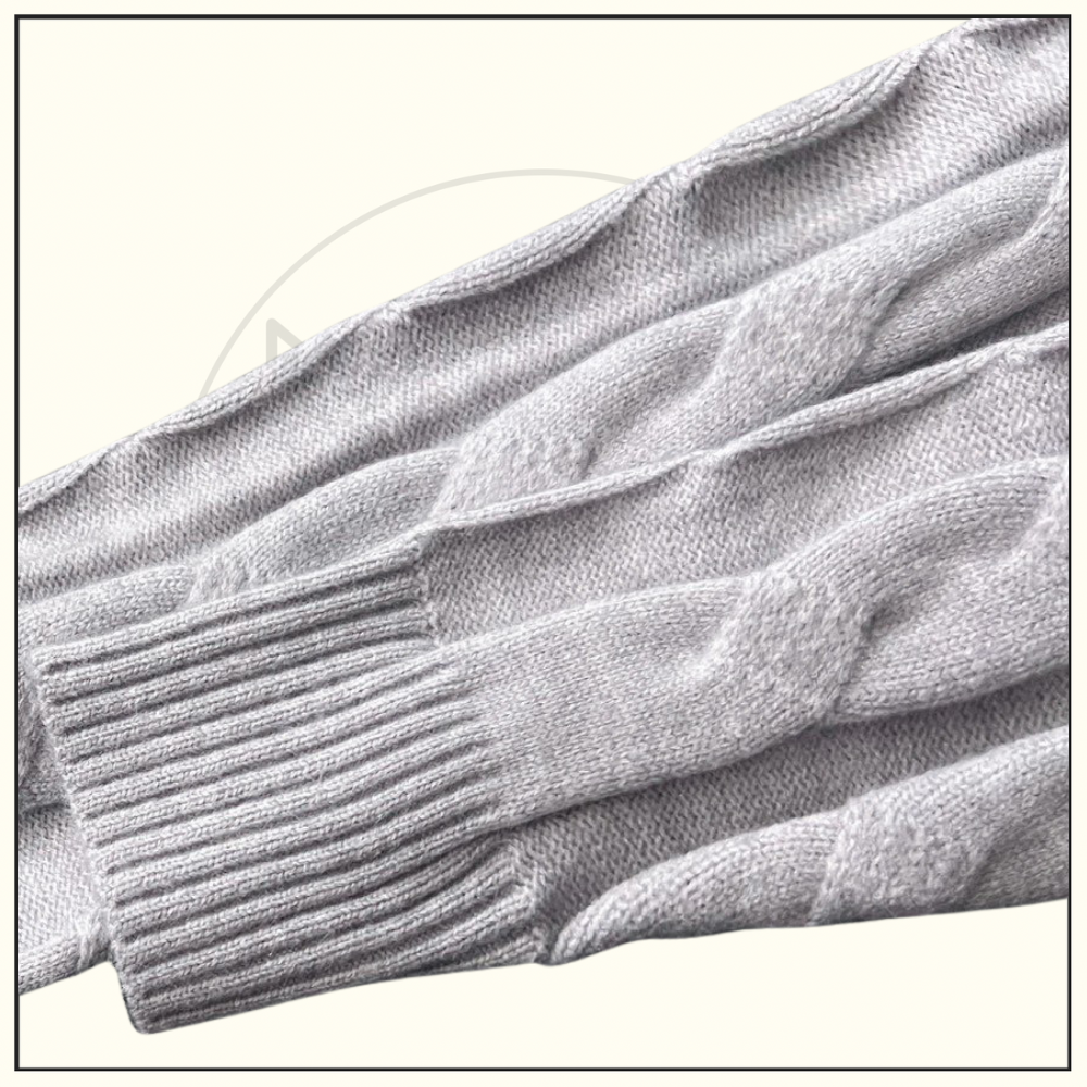 WOOL KNIT HALF ZIP SWEATER
