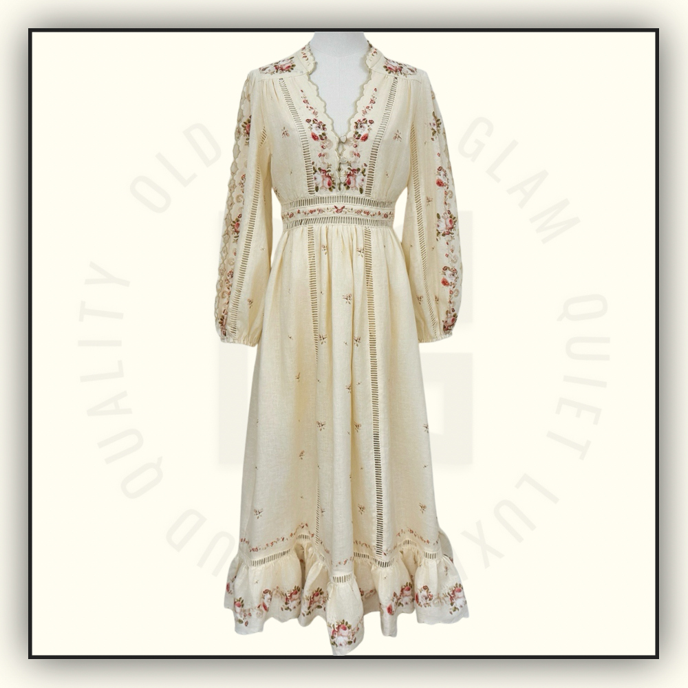 PATIENCE PLUNGE MIDI DRESS