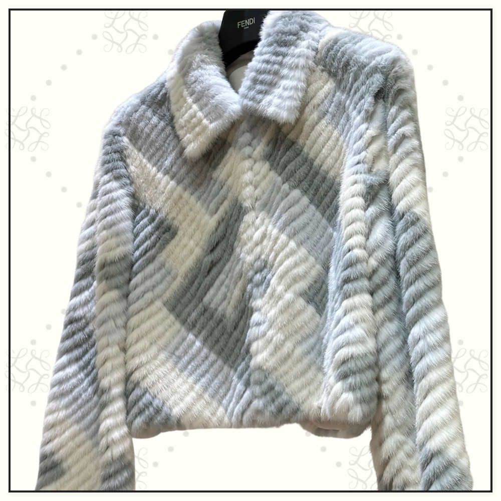 MINK FUR JACKET WITH FENDI PATTERN