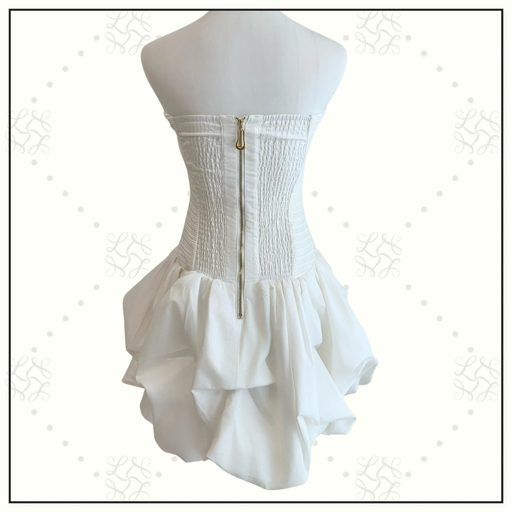 VIOLETTE BUBBLE HEM MINI DRESS