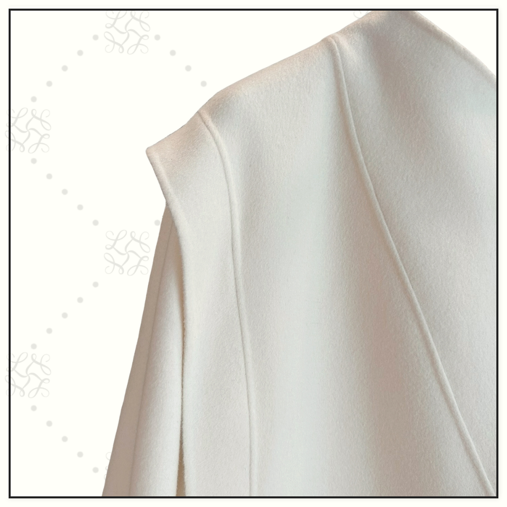 WOOL & CASHMERE BLEND FUNNEL NECK COAT