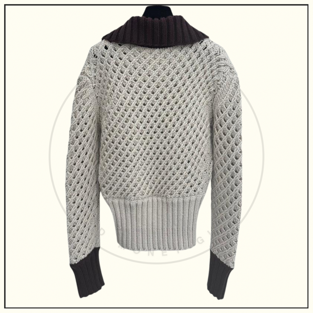 COLOR BLOCKED KNIT JACKET