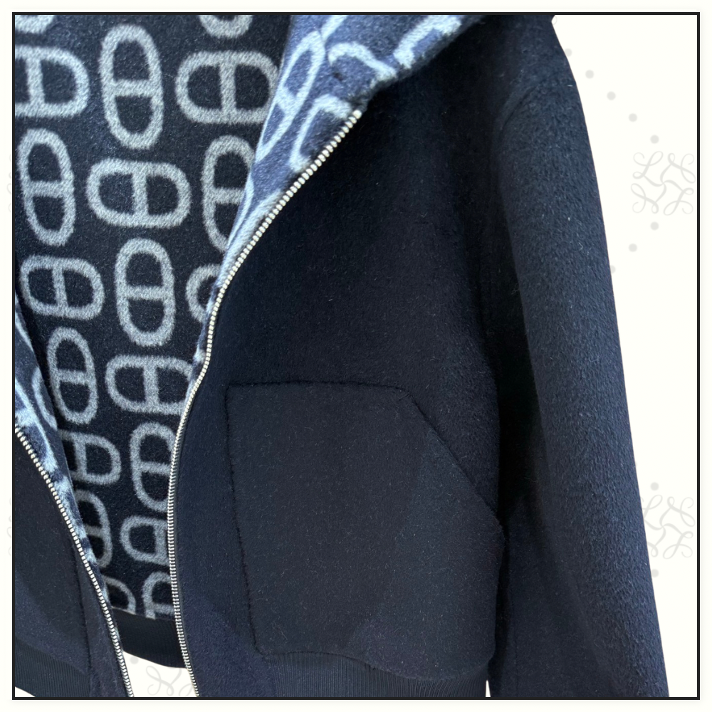 CASHMERE DOUBLE SIDE HOODED JACKET