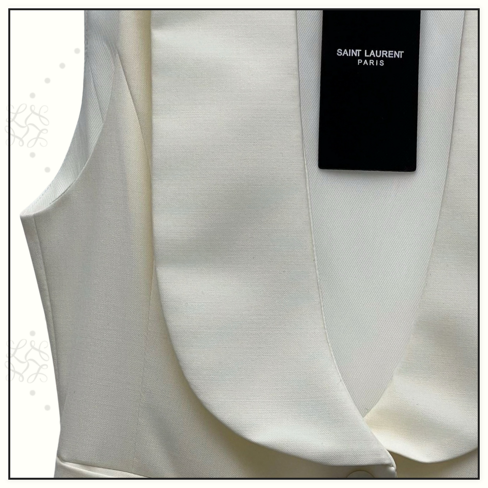 WOOL SILK SINGLE BREASTED WAISTCOAT