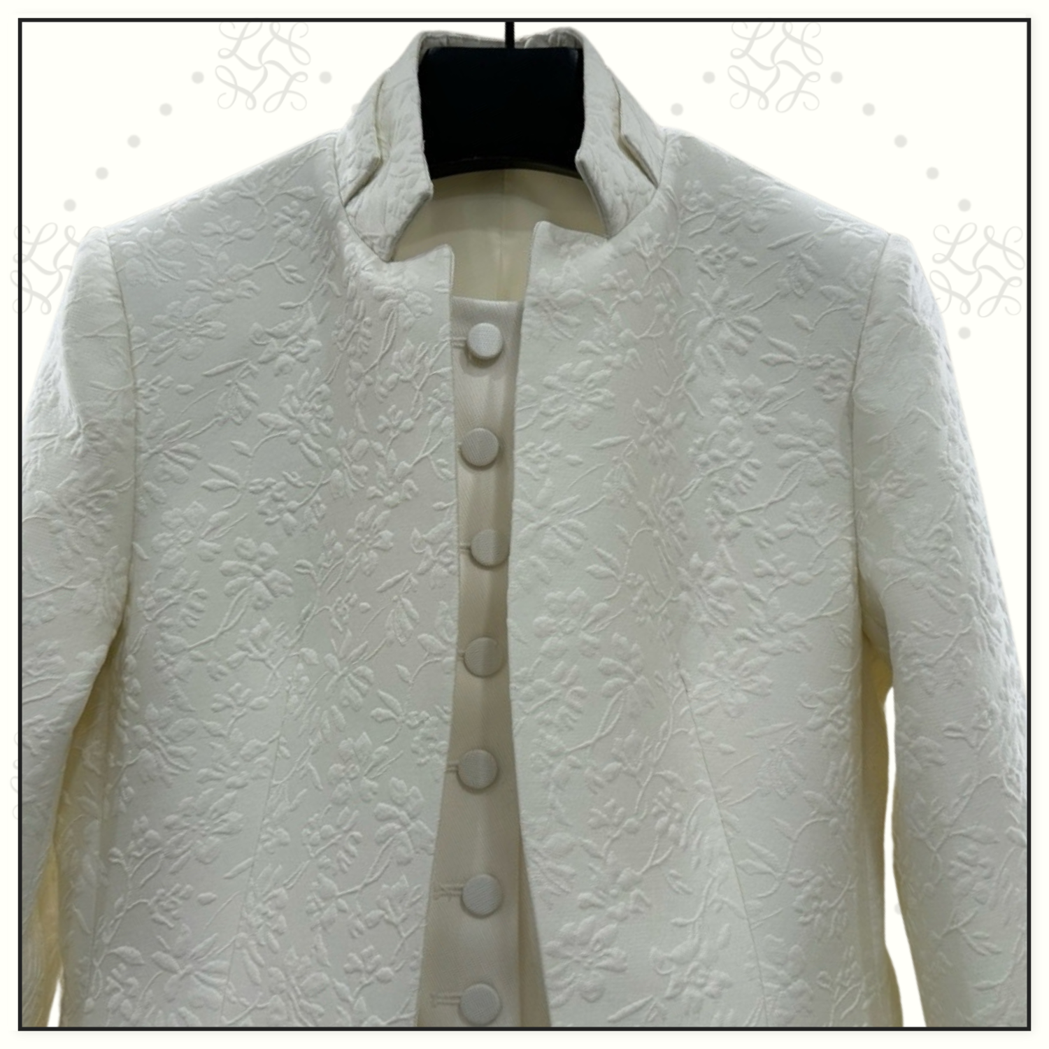 TAILORED JACQUARD BLAZER WITH WAISTCOAT  & TROUSERS