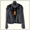 MINK FUR JACKET WITH KNIT SLEEVE