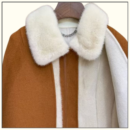 CASHMERE & MINK FUR CAPE & VEST