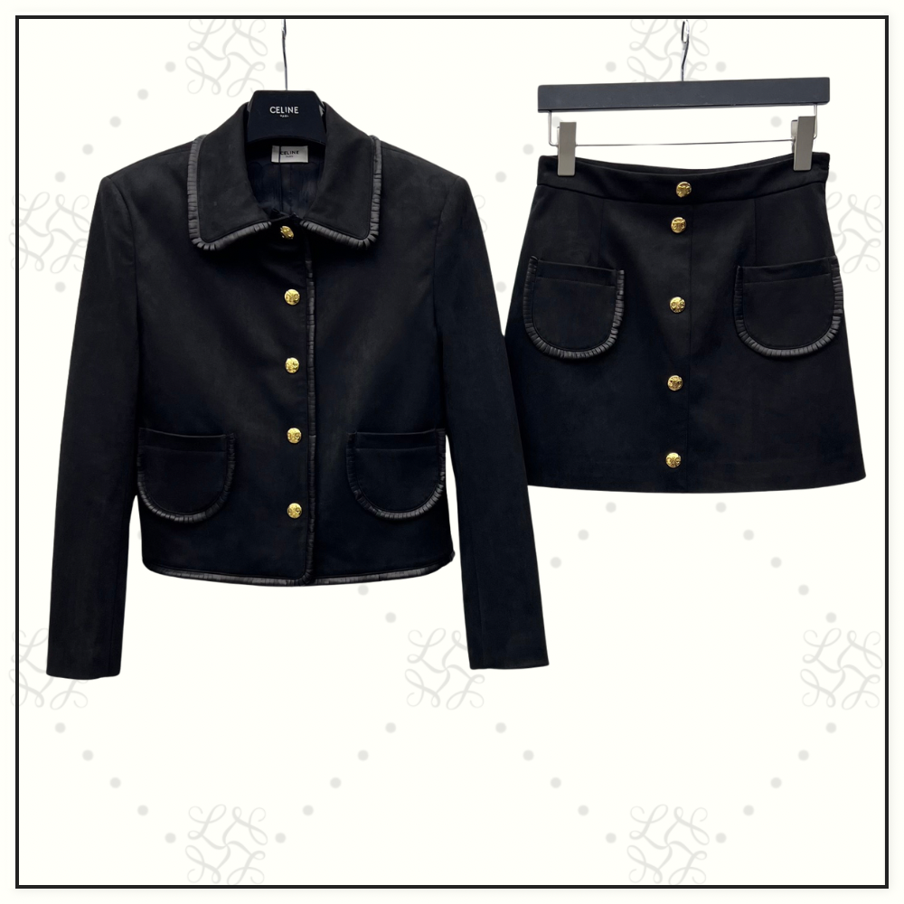 SUEDE JACKET & MINI SKIRT
