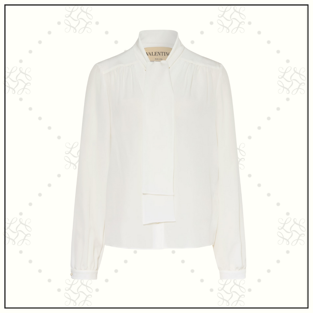 SILK BOW BLOUSE