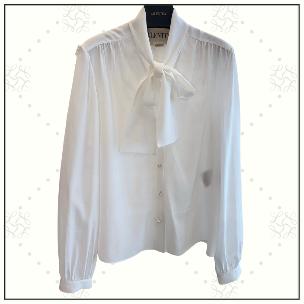 SILK BOW BLOUSE