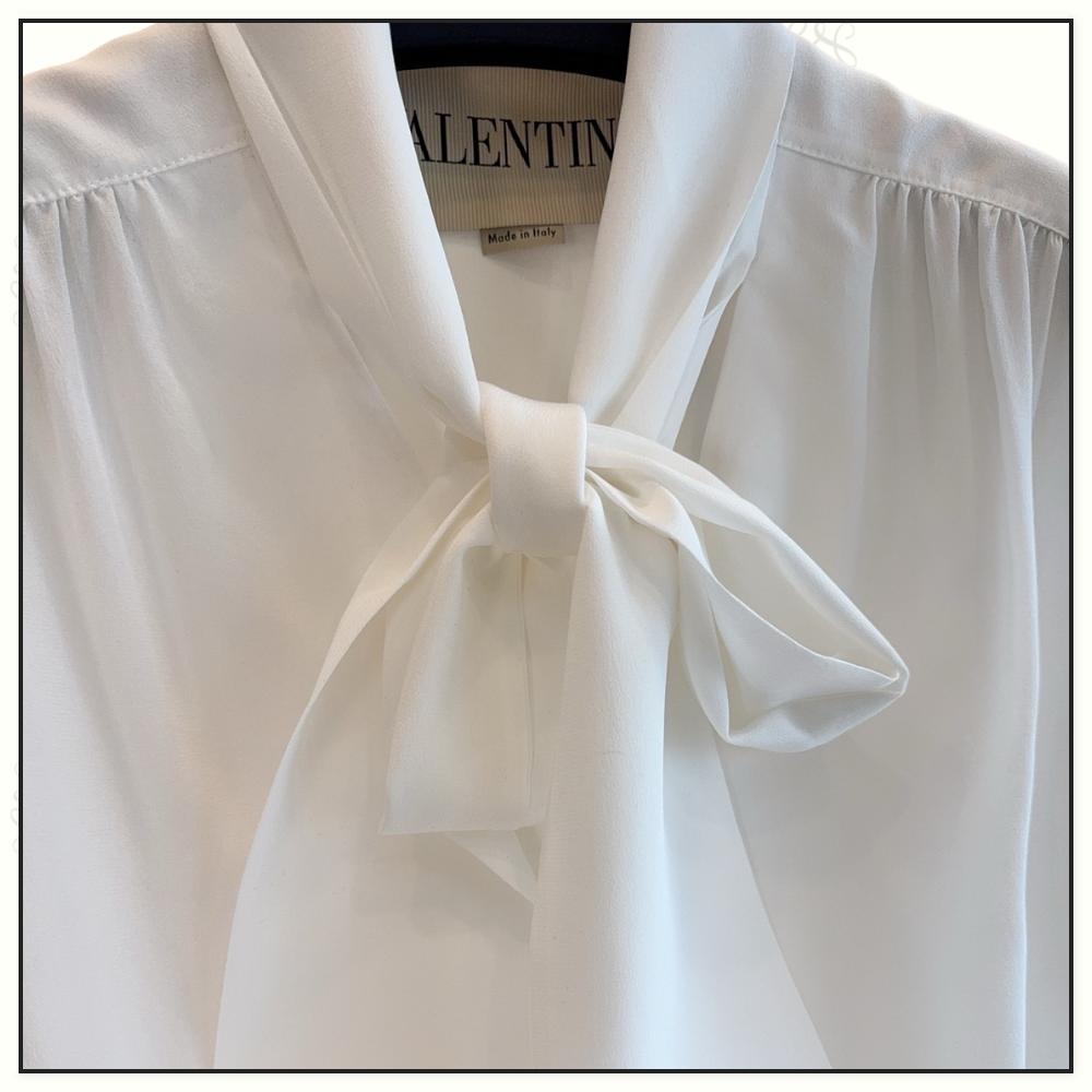 SILK BOW BLOUSE