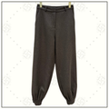 WOOL & CASHMERE BLEND ELASTIC HEM PANTS