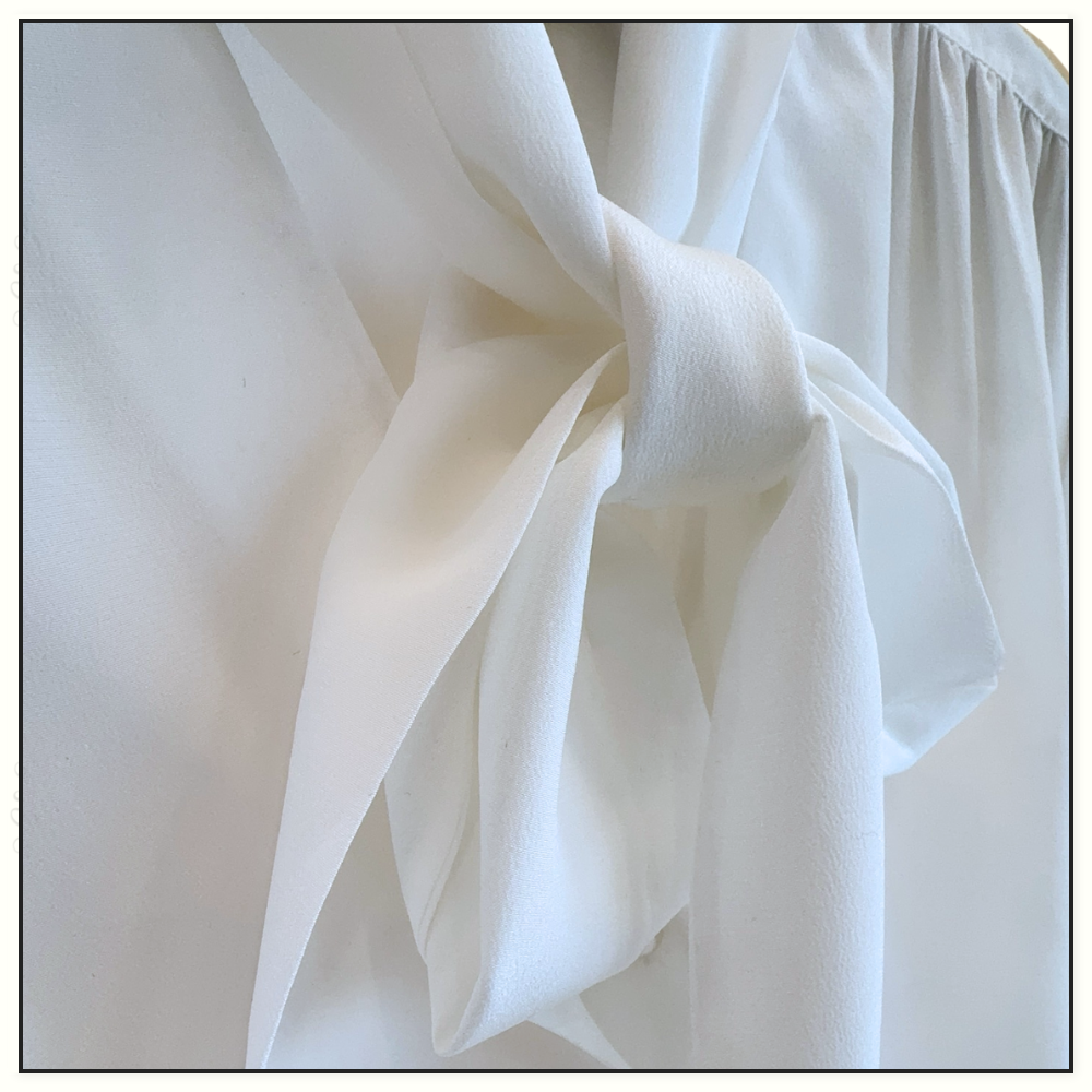 SILK BOW BLOUSE