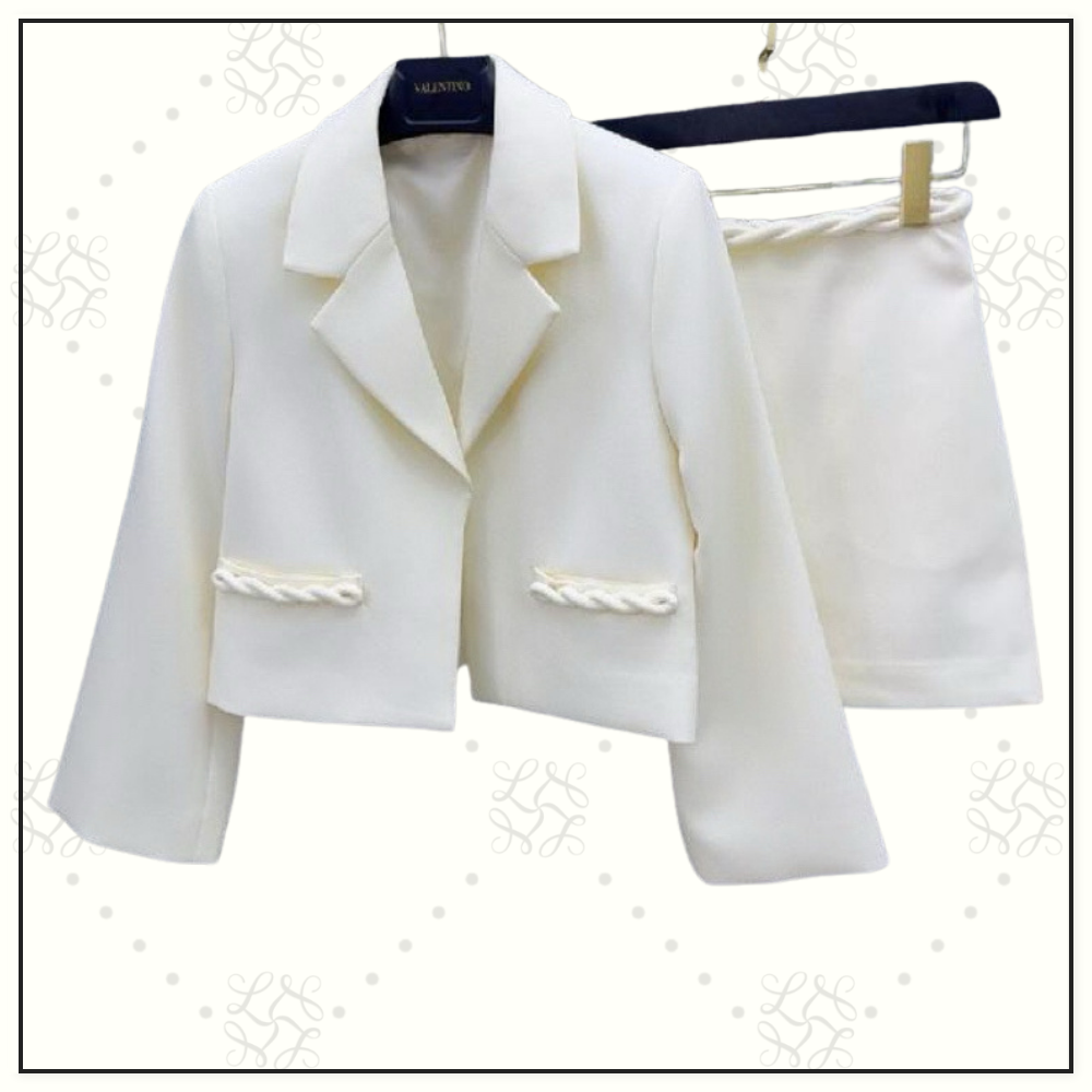 CREPE COUTURE JACKET & MINI SKIRT