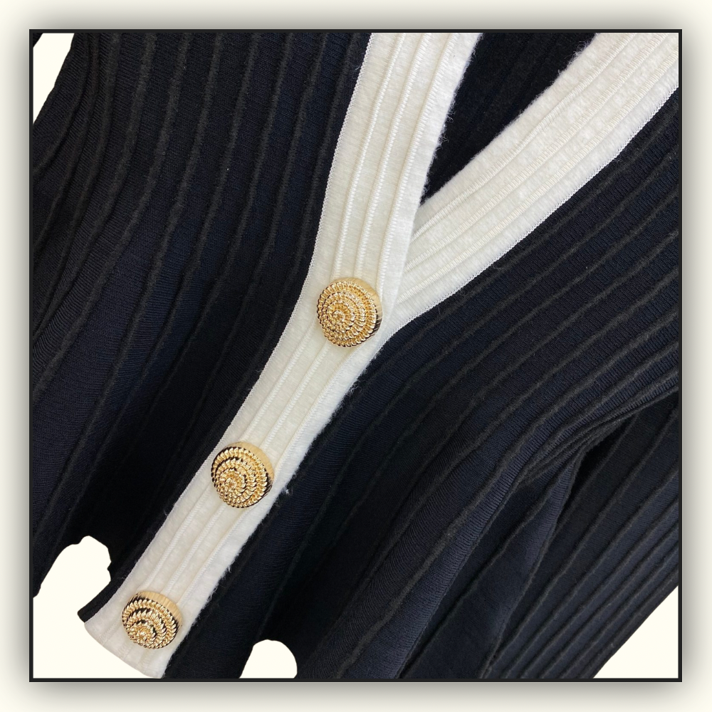 RIB KNIT PEPLUM CARDIGAN & MINI SKIRT