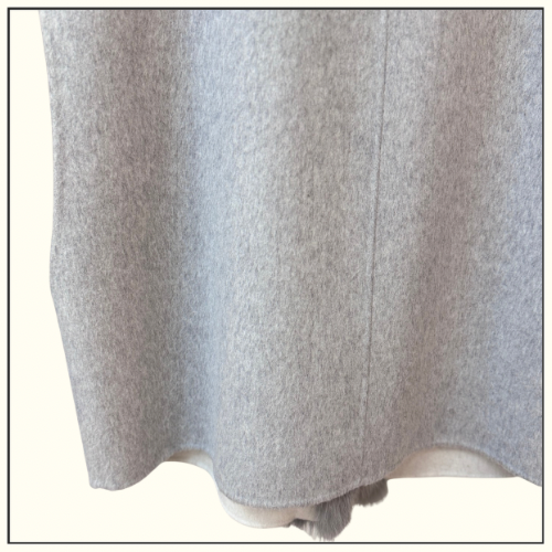 CASHMERE BLEND VEST WITH FOX FUR COLLAR